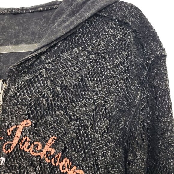 Barrett Jackson Reversible Jacket Lace Distressed Muscle Cars Womens Size Medium - Picture 3 of 16